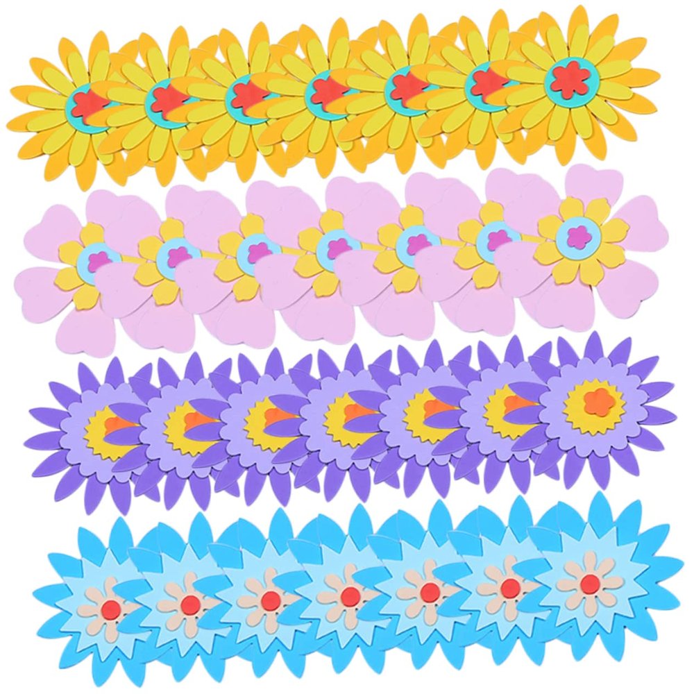 ibasenice 140-Piece Self-Adhesive Flower Stickers for Crafts, Nurseries, Kids' Rooms and Living Spaces