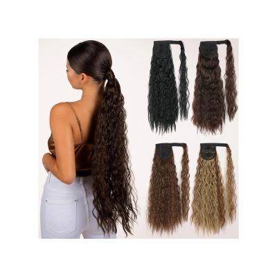 22-Inch Long Wavy Clip-In Ponytail Hairpiece