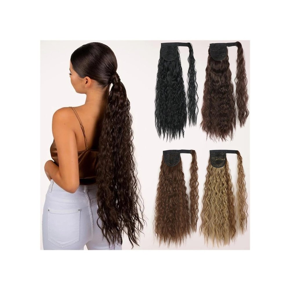 22-Inch Long Wavy Clip-In Ponytail Hairpiece