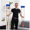 1 Pair of Non-Slip Crutch Pads, Blue, Cotton and Sponge view 3