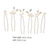 Bridal Hairpins, 6-Piece Set with Pearls, Gold Zinc Alloy view 2