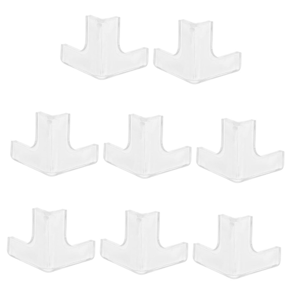 WOONEKY 8-Pack Transparent Silicone Corner Protectors, Self-Adhesive Bumpers for Tables and Furniture, Child-Safe, Scratch-Resistant, Easy to Clean