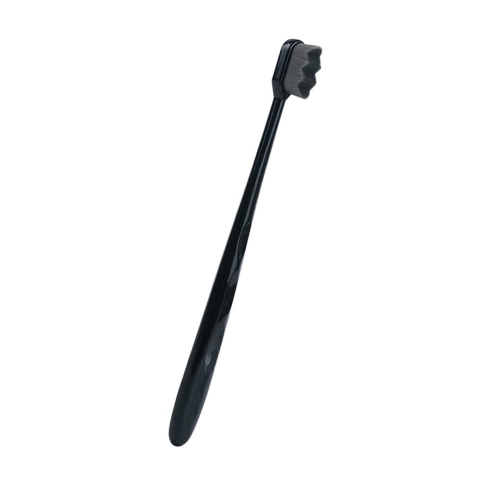 GOOHOCHY Soft Micro-Nano Toothbrush with Black Bristles and Ergonomic Non-Slip Handle, Gentle Cleaning for Sensitive Gums, Effective Oral Care, Durable Material