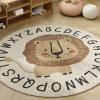 Viusneun Children's Round Short-Pile Wild Animal Rug, Soft Washable Non-Slip Play Mat (Animals, 60 cm) view 2