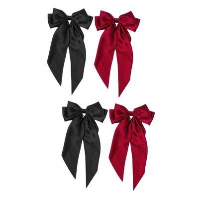 FRCOLOR 4-Piece Bow Hair Clips