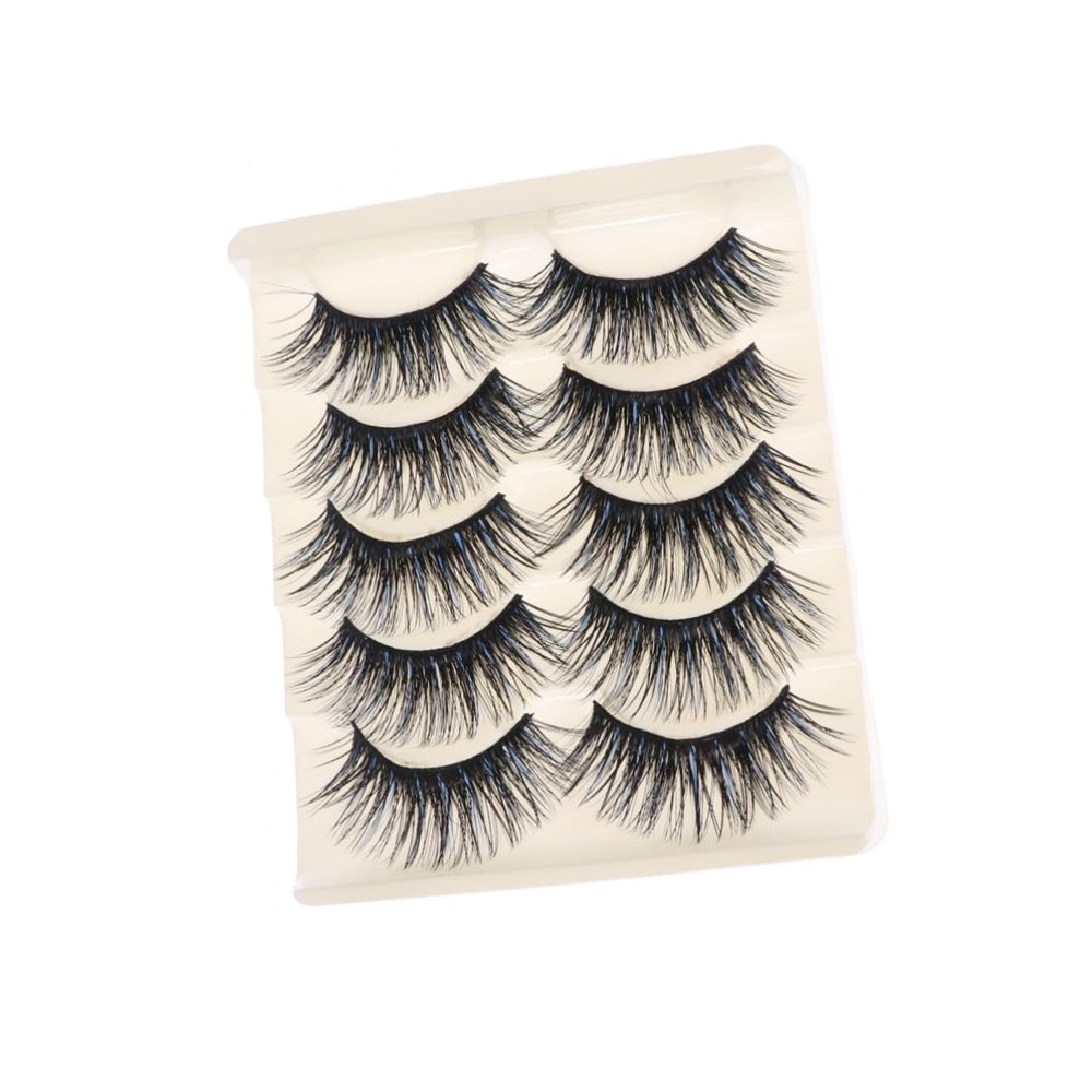 Extra-Voluminous False Eyelashes, 5 Pairs, High-Performance Fibers