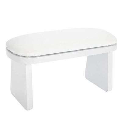 FPDZMDH Nail Arm Rest Cushion, Manicure Hand and Wrist Support, Faux Leather, White