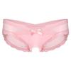 Men's Sissy Open-Crotch Sheer Lace Panties, Pink, XL view 1