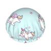 Waterproof, Reusable Shower Caps, Double-Layered for Long Hair, Compact view 1