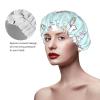 Waterproof, Reusable Shower Caps, Double-Layered for Long Hair, Compact view 4