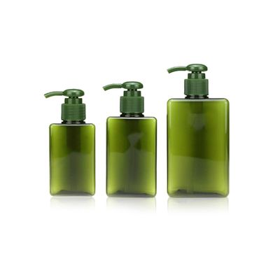 450 ml Green Refillable Plastic Pump Bottle for Travel and Bathroom