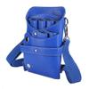 XHTLLO Portable Hairdressing Scissors Waist Bag, Waterproof PU Leather, Removable Strap, Blue view 1