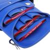 XHTLLO Portable Hairdressing Scissors Waist Bag, Waterproof PU Leather, Removable Strap, Blue view 4