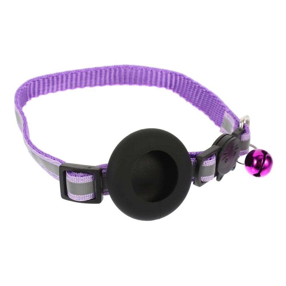 INOOMP Reflective Safety Dog Collar with Bell, Nylon and Plastic, Adjustable with Breakaway Function for Pets