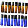 MAGICLULU 16-Piece Glass Roller Bottles with Black Plastic Caps view 1