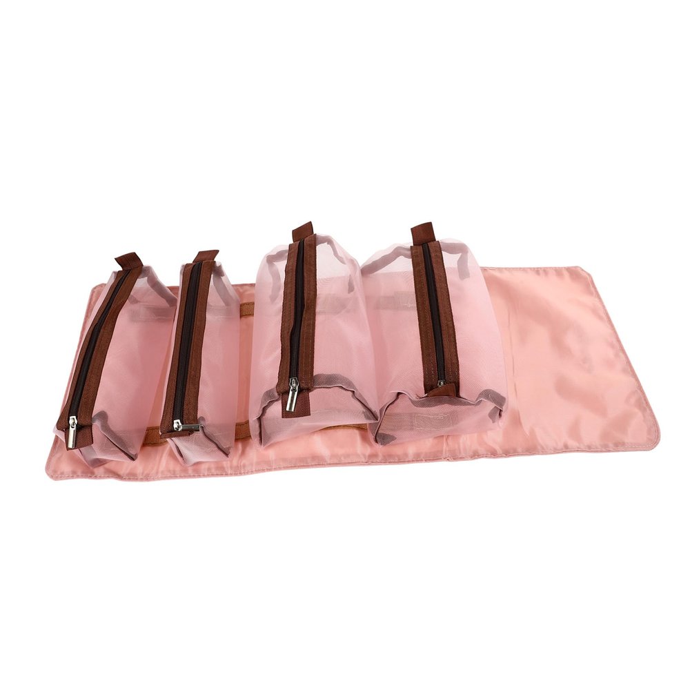 MAGICLULU Portable 4-in-1 Foldable Nylon Cosmetic Bag with Detachable Pouches