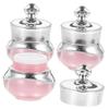 3-Piece Acrylic Cosmetic Jars with Lids view 1
