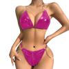 WILLBEST Women's Christmas Lingerie Set, White Babydoll Bralette with Back Straps, Stockings and Push-Up Design view 1