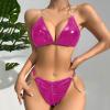 WILLBEST Women's Christmas Lingerie Set, White Babydoll Bralette with Back Straps, Stockings and Push-Up Design view 2