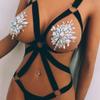 WILLBEST Sexy Women's Lingerie Set, Green Babydoll Slip and Bra Set, Blue Sports Bra, Tank Top, Latex view 3