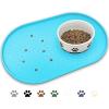KPWACD Silicone Dog Food Mat, Non-Slip Waterproof Bowl Mat with Raised Edges view 1