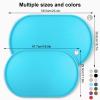 KPWACD Silicone Dog Food Mat, Non-Slip Waterproof Bowl Mat with Raised Edges view 2