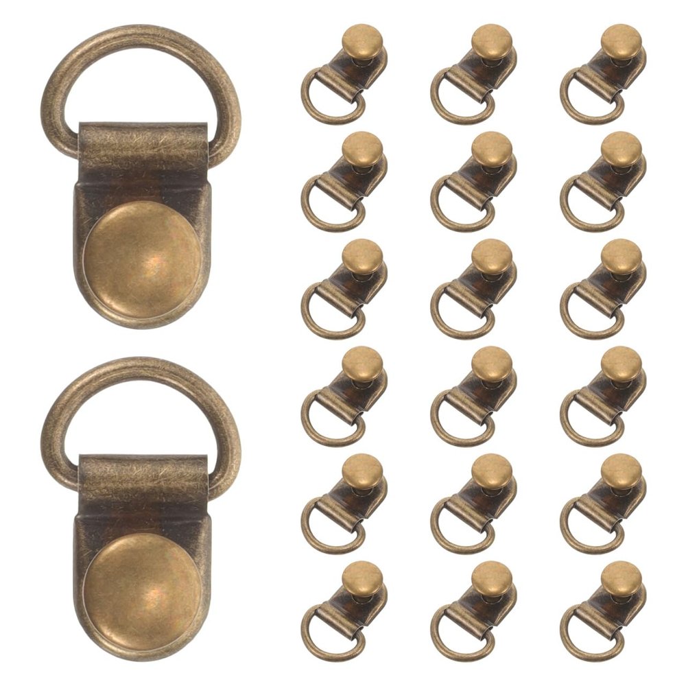 minkissy Boot Lace Hooks and Buckles with Rivets, 20-Piece Set