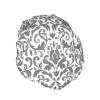 Decor White Black Luxury Women's Shower Cap, Double-Layer, Reusable and Adjustable view 2