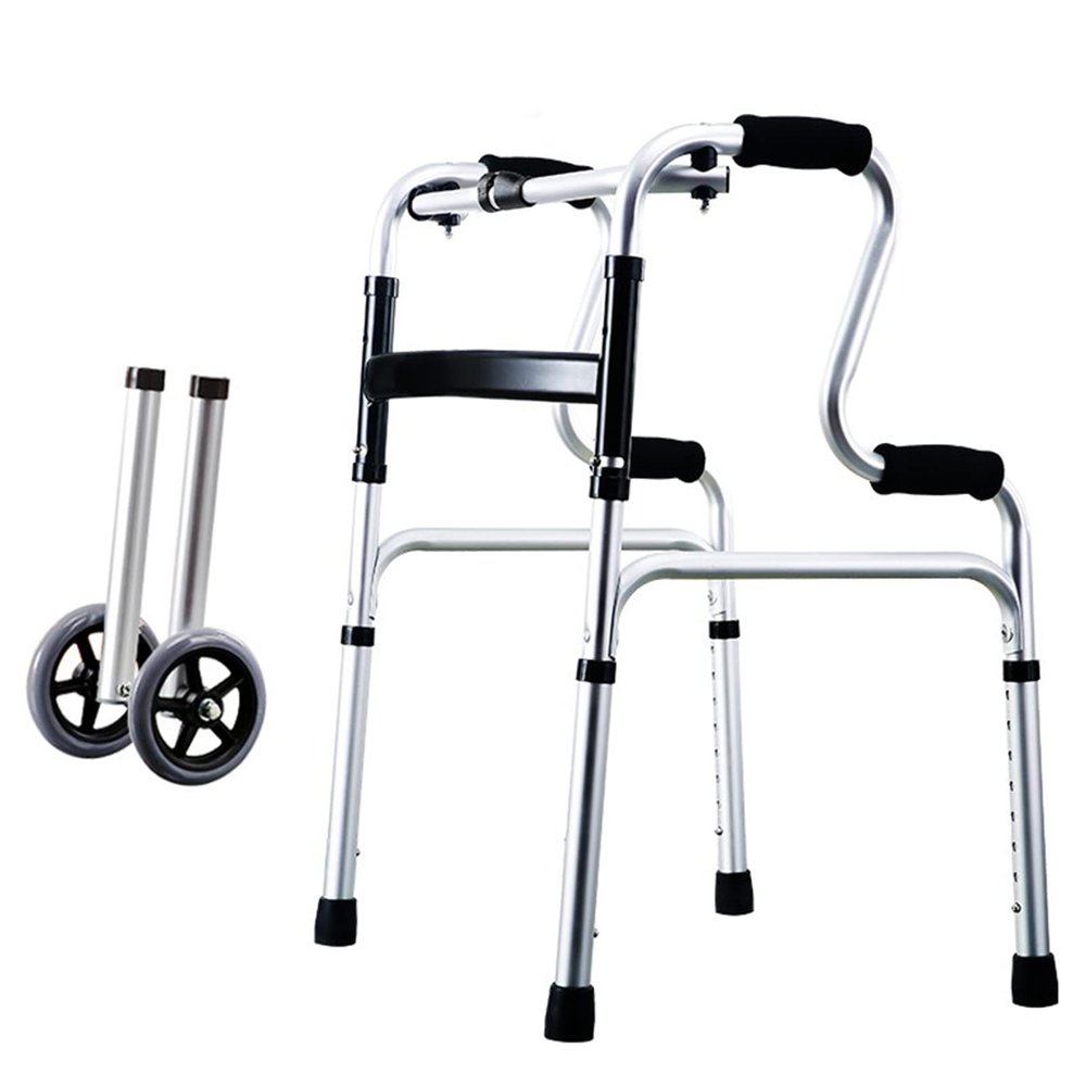 Lightweight Folding Rollator Walker for Seniors with Wheels and Seat, B Star of Light