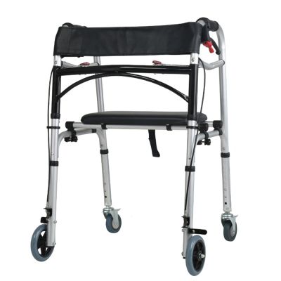 Folding Walker for Seniors with Seat and Wheels, Height-Adjustable, Lightweight, D-Star of Light