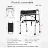 Folding Walker for Seniors with Seat and Wheels, Height-Adjustable, Lightweight, D-Star of Light view 3