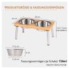 PEGGY11 Elevated Dog Bowl with Bamboo Stand, 720 ml, Set of 2 view 2
