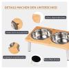 PEGGY11 Elevated Dog Bowl with Bamboo Stand, 720 ml, Set of 2 view 3
