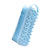Silicone Bath Brush with Hook for Head and Body, Blue view 1
