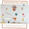 BESTonZON 4-Sheet Animal Balloon Wall Decals with Elephant and Rabbit view 2