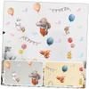 BESTonZON 4-Sheet Animal Balloon Wall Decals with Elephant and Rabbit view 3