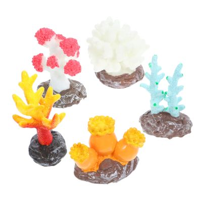 Milisten 10-Piece Artificial Coral Plant Decoration for Aquariums