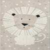 the carpet Jungle Kids Rug for Children's Room, 3D Effect, Easy-Care, Durable, Lion, 140 x 200 cm view 2
