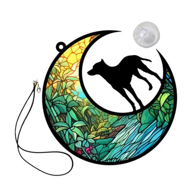 KITANDOVE Dog Moon Ornament