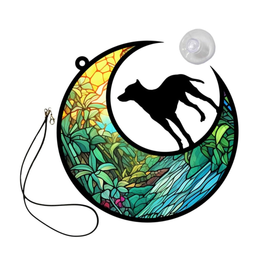 KITANDOVE Dog Moon Ornament