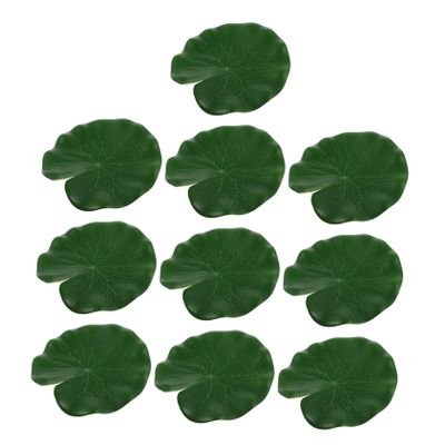 Kisangel 10 Pcs EVA Pond Lotus Leaves for Aquarium Decoration