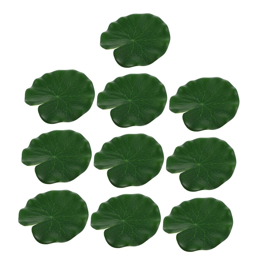 Kisangel 10 Pcs EVA Pond Lotus Leaves for Aquarium Decoration