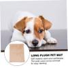 BESPORTBLE Long-Plush Pet Blanket for Dogs and Cats, Double-Layer, Warm and Portable, for Indoor and Outdoor Use, Durable, Khaki view 4