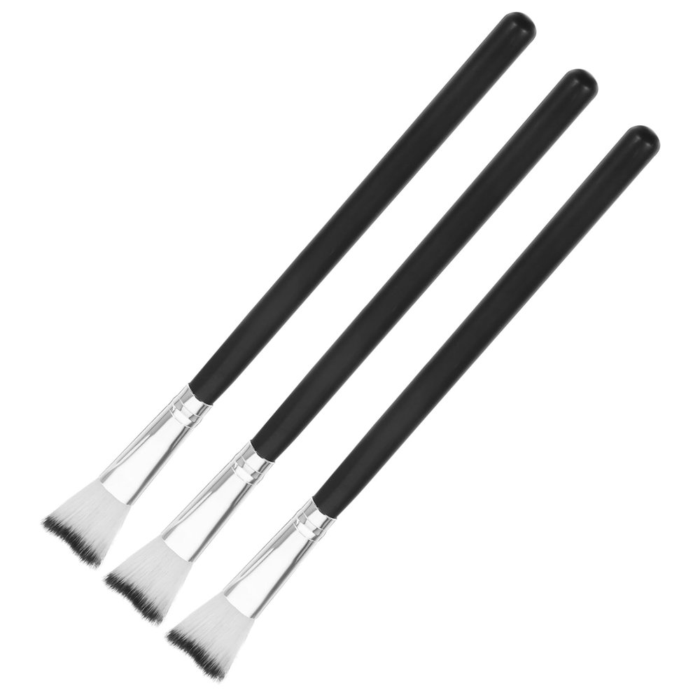 MAGICLULU 3-Piece Nose Contour and Highlighter Brush Set, Soft Fibers, Black