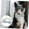 Supvox 3-Piece Cute Cat Collar Set with Adjustable Design, Bells, and Cartoon Patterns for Cats and Small Dogs view 2