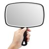 OMIRO Hand Mirror, Black Handheld Mirror with Handle, Square, L (3-Piece) view 1