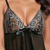 WILLBEST Women's Sexy Lingerie Set with Push-Up Panties, Babydoll Bustier and Garter Stockings view 3