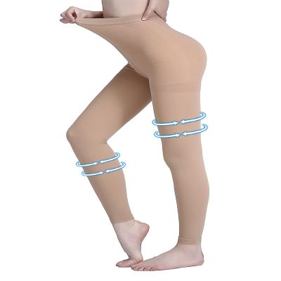AMZAM Medical Compression Pantyhose for Women and Men, 20–30 mmHg, Graduated Compression Leggings, Opaque, High-Waisted, Open-Toe