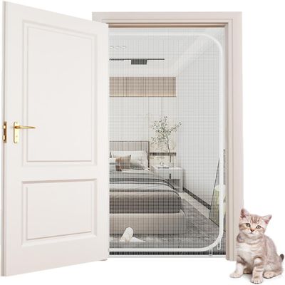Cat-Proof Fly Screen Door, 85 x 205 cm, Thickened Pet Screen Door with Zipper