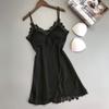 WILLBEST Women's Sexy Lingerie XXL Set, Black Babydoll, Open-Crotch, Garter Belt and Supportive Bustier view 2